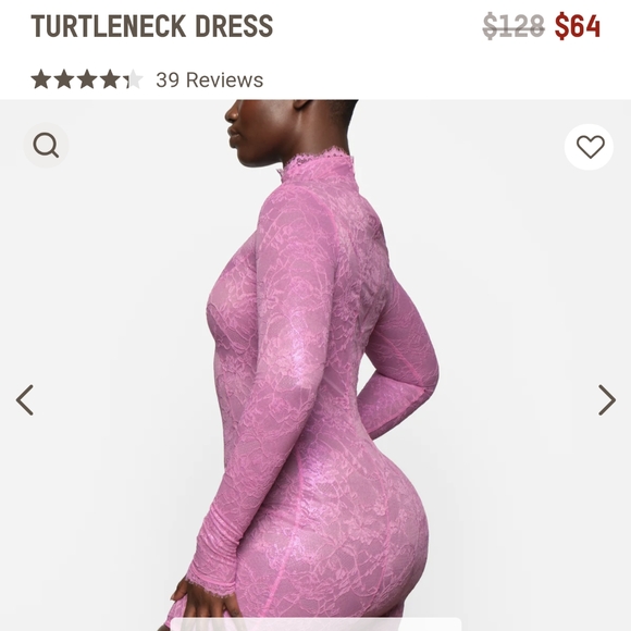 Skims Lace Turtleneck Dress NWT - Picture 8 of 9